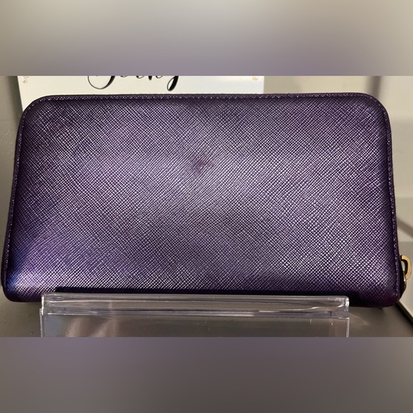 EUC Prada Saffiano Leather Wallet - Purple - Picture 4 of 11